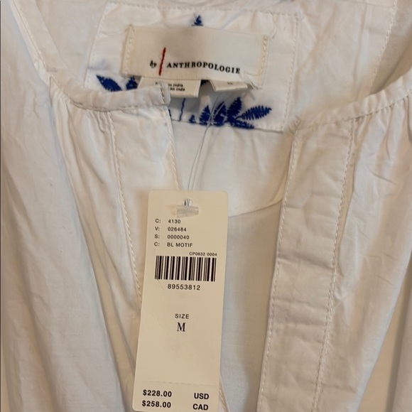 Anthropologie Somerset Dress, Eyelet, Blue and White, New with Tags - Picture 2 of 11